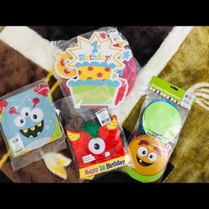 Mini Monster 1st Birthday accessories NEW